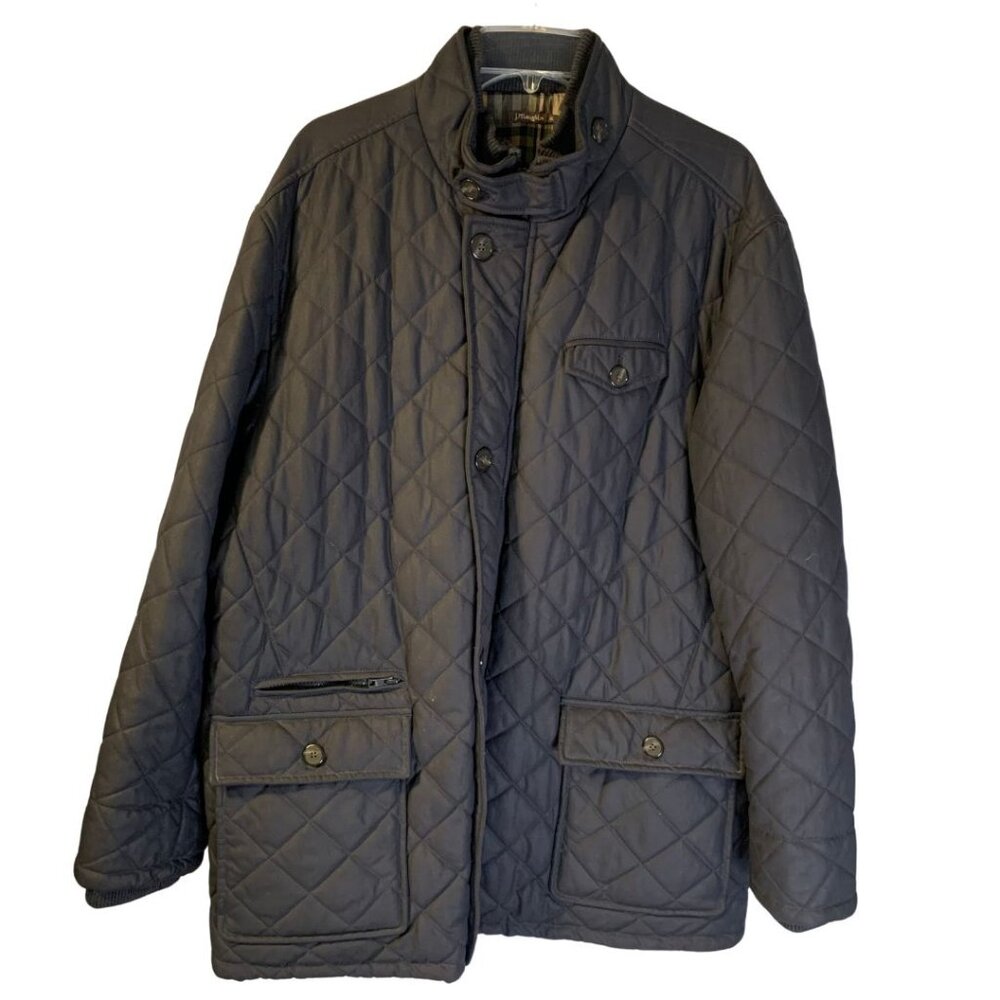 J. McLaughlin Men's Quilted Barn Jacket Size XL Black 100% Nylon Gorpcore Chores